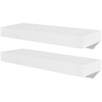 Estantes flotantes de pared 2 uds MDF blanco para libros/DVD