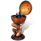 Mueble bar bola del mundo diseño atlas 42x42x85 cm