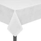 5 manteles blancos 100 x 100 cm