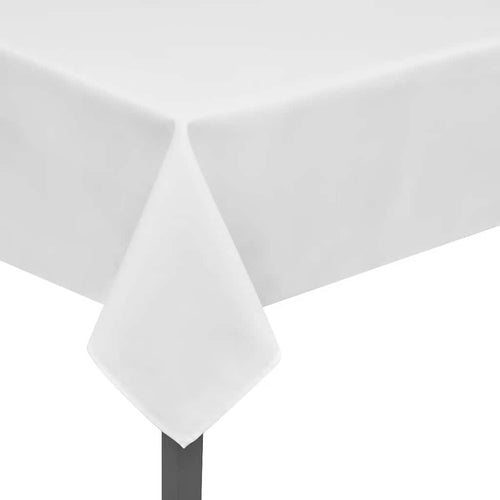 5 manteles blancos 100 x 100 cm