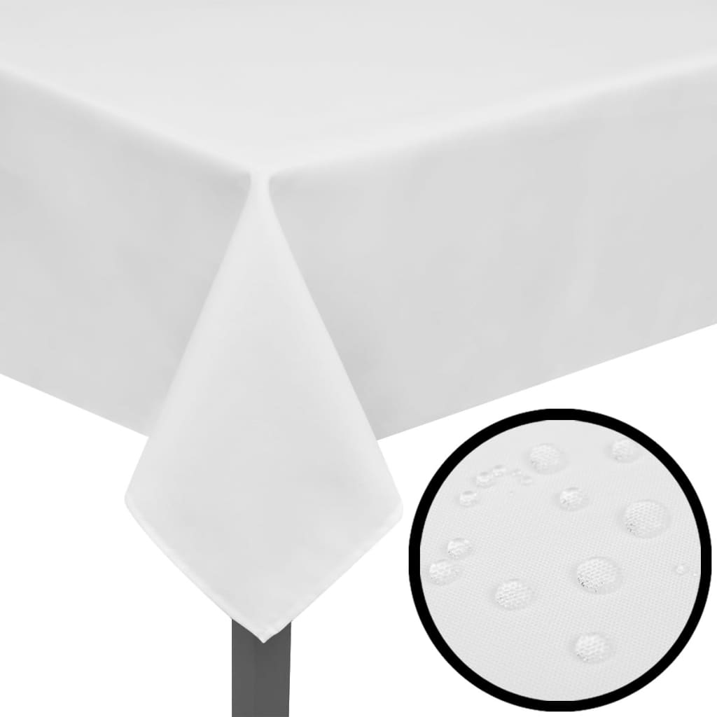 5 toalhas de mesa brancas 100 x 100 cm