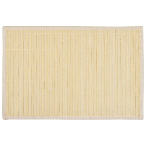 6 salvamanteles de bambú 30 x 45 cm natural