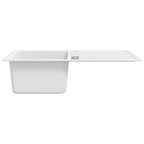 Fregadero reversible blanco de granito una cubeta escurridor