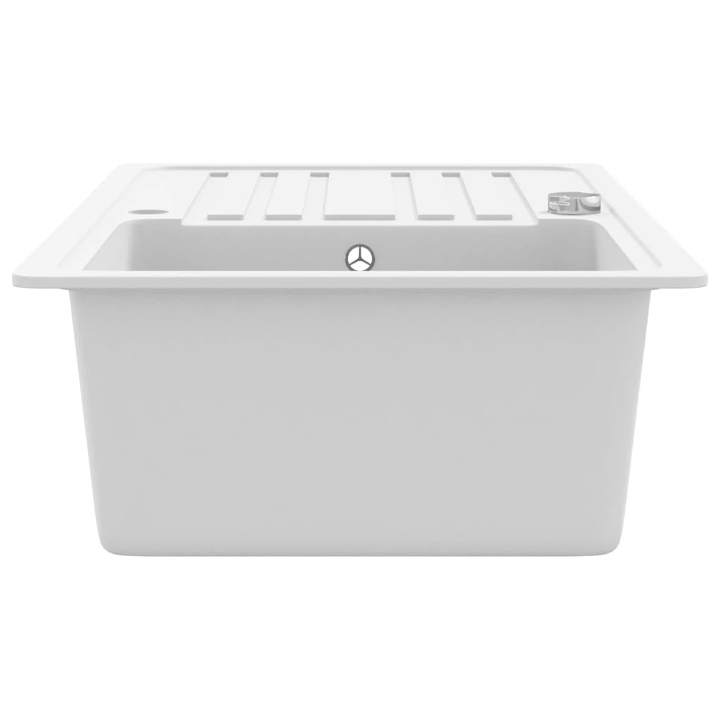 Fregadero reversible blanco de granito una cubeta escurridor