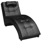 Diván con almohada de cuero sintético blanco