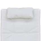 Diván con almohada de cuero sintético blanco