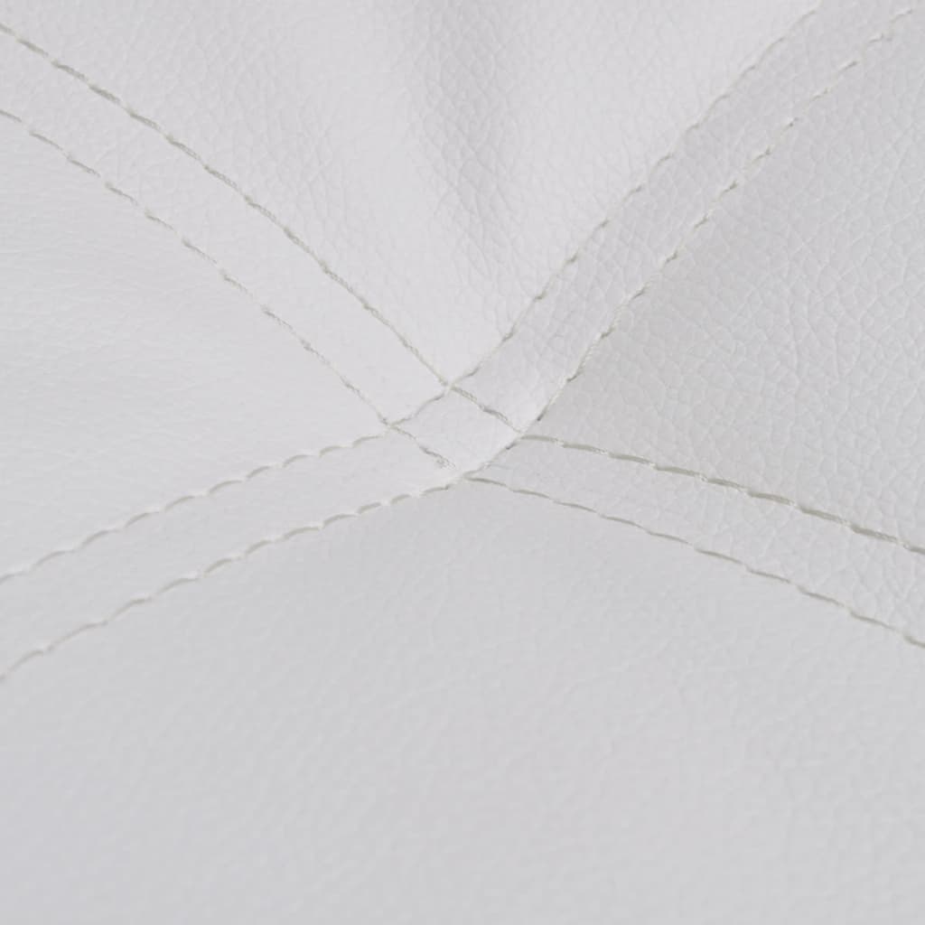 Diván con almohada de cuero sintético blanco