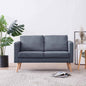 2-seater sofa in dark gray fabric