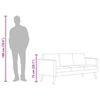 Sofá de 3 plazas de tela gris oscuro