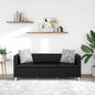 White Faux Leather 3-Seater Sofa