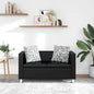 2-seater white artificial leather sofa