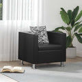 Sillón de cuero sintético negro