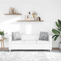 White Faux Leather 3-Seater Sofa