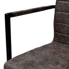 Sillas de comedor voladizas 2 unidades cuero sintético marrón oscuro
