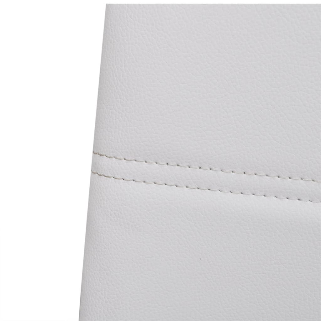 Sillas de comedor voladizas 2 unidades cuero sintético blanco