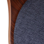 Sillas de comedor 6 unidades madera curvada y tela gris oscuro