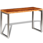 Mesa de comedor con patas de acero madera maciza
