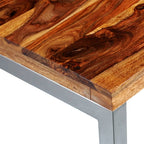 Mesa de comedor con patas de acero madera maciza