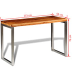 Mesa de comedor con patas de acero madera maciza