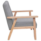 Sillón de tela gris claro
