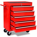 Carrito caja de herramientas 5 cajones negro