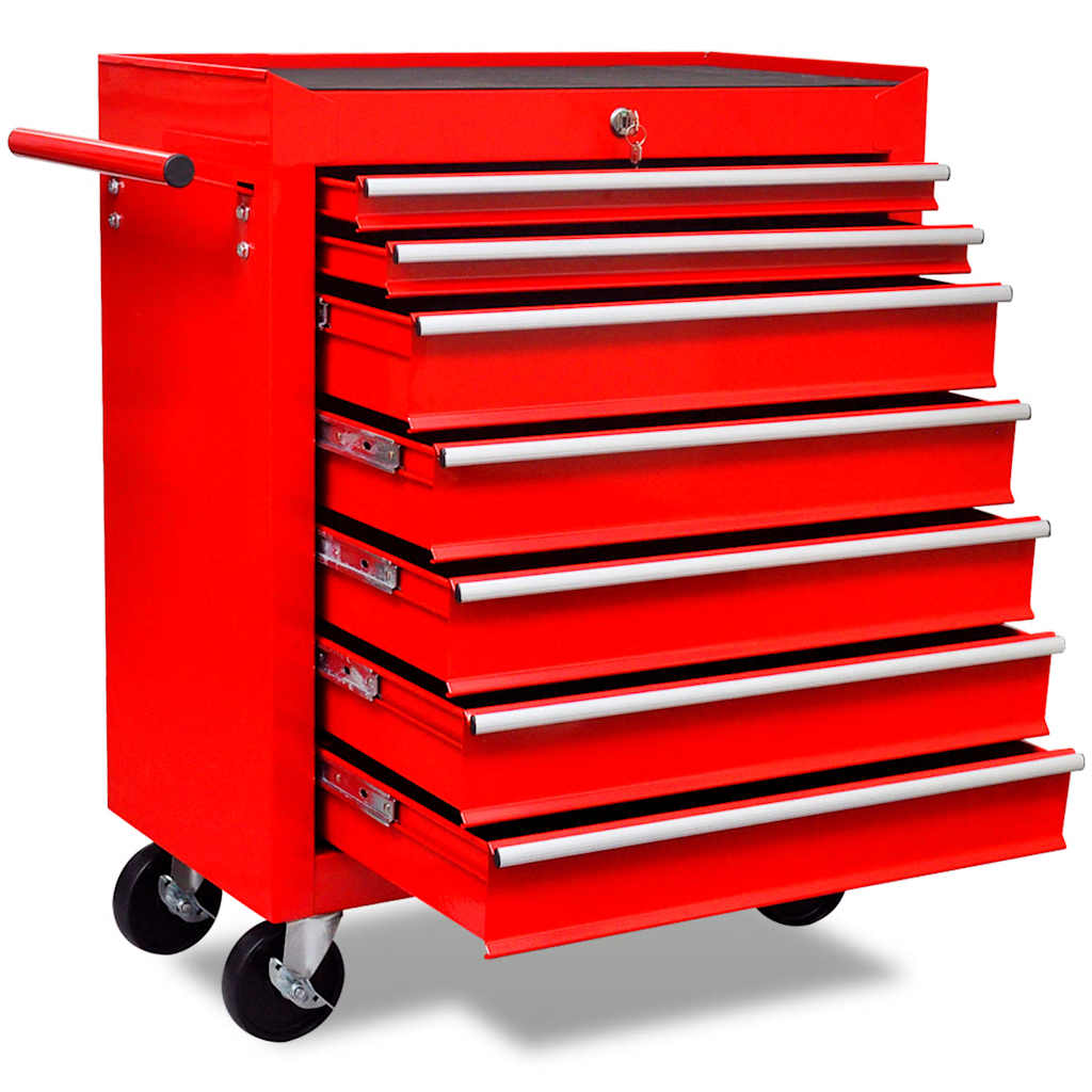 Carrito caja de herramientas 5 cajones negro