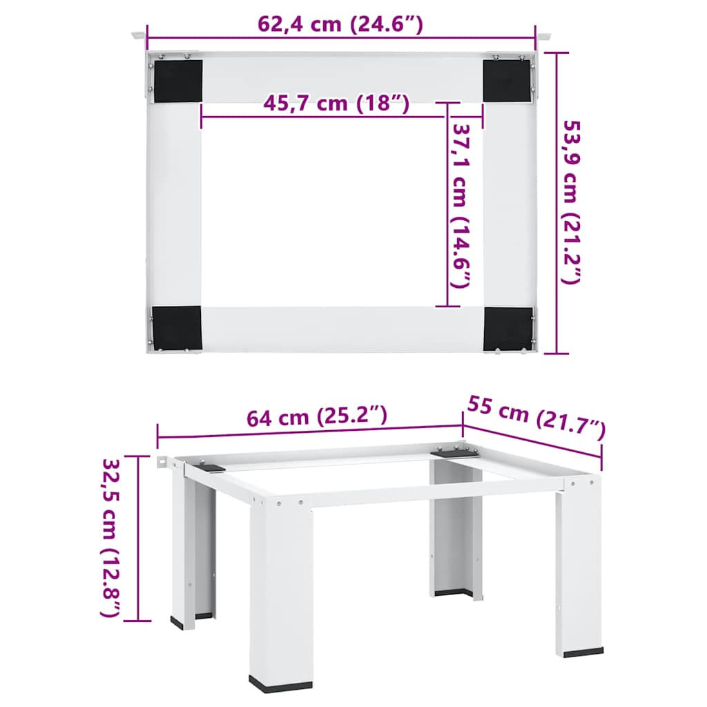 Soporte pedestal para lavadora blanco