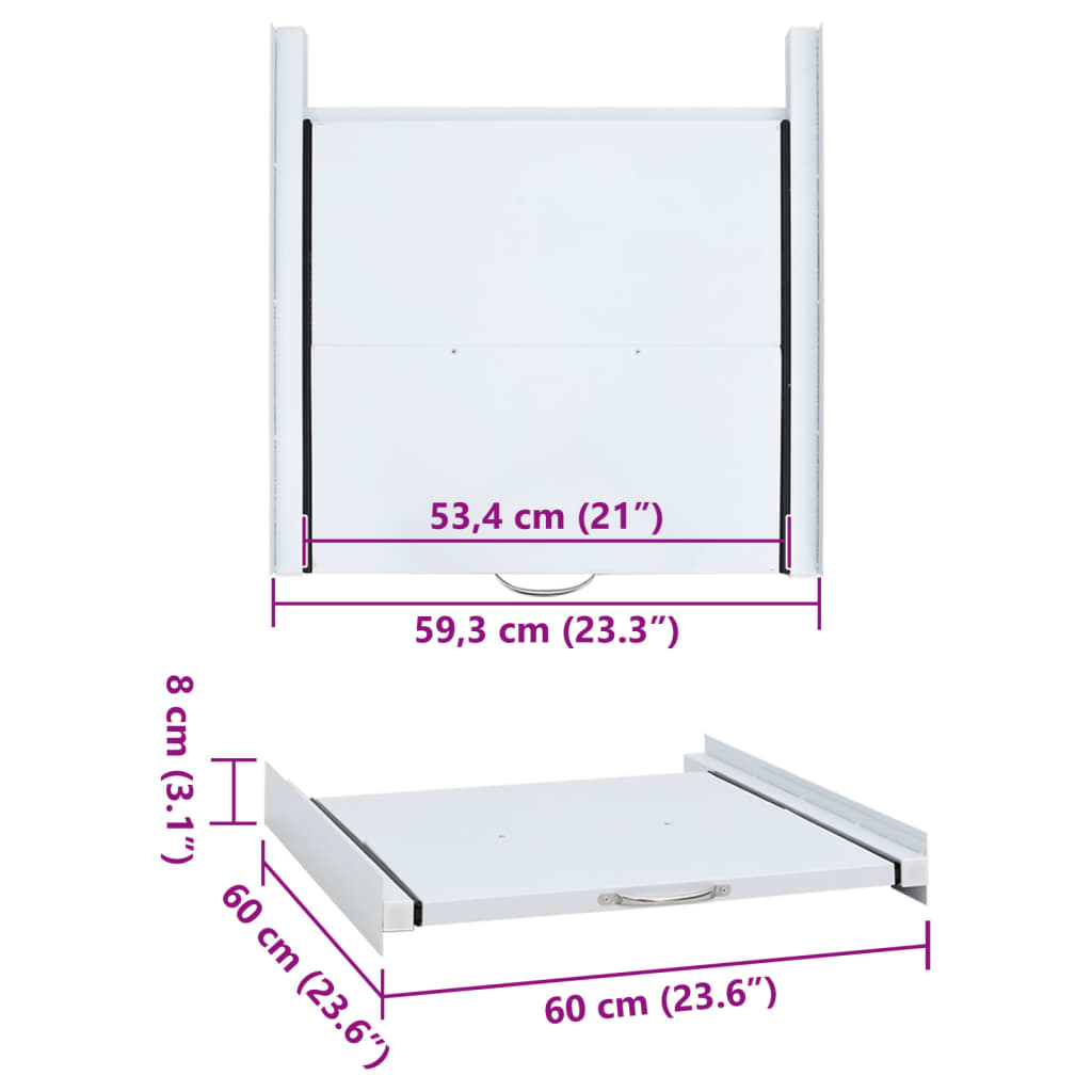 Kit de apilamiento para lavadora con estante extraíble