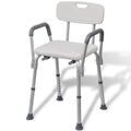 Silla de ducha de aluminio blanco