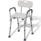 Silla de ducha de aluminio blanco