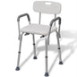 Silla de ducha de aluminio blanco