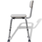Silla de ducha de aluminio blanco