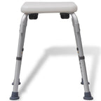 Silla de ducha de aluminio blanco