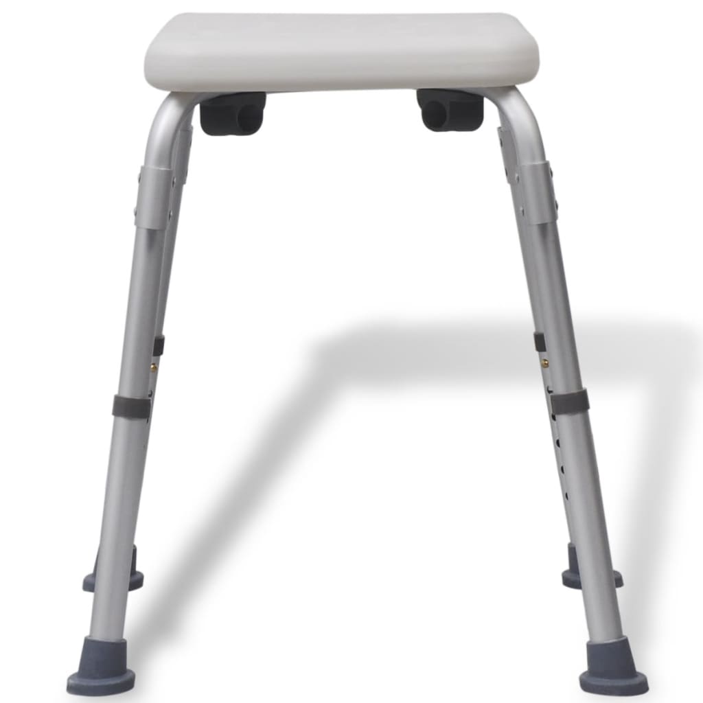 Silla de ducha de aluminio blanco