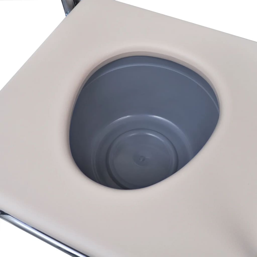 Silla con inodoro WC acero negra