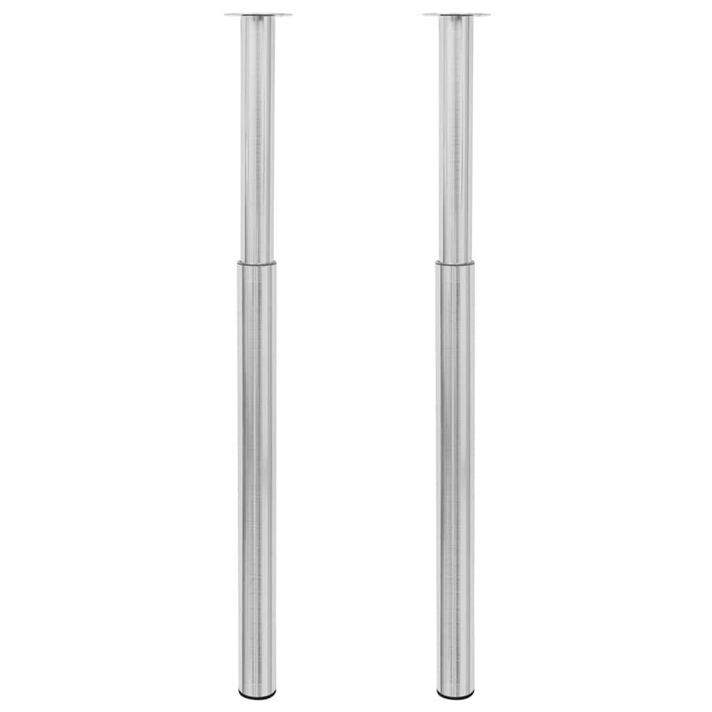 2 Patas Telescópicas para Mesa 710mm-1100mm (Color Acero inoxidable)