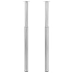 2 Patas Telescópicas para Mesa 710mm-1100mm (Color Acero inoxidable)