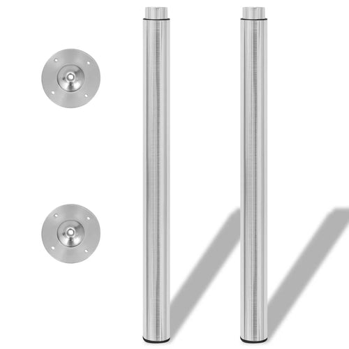 2 Patas Telescópicas para Mesa 710mm-1100mm (Color Acero inoxidable)