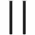 2x Patas de mesa telescópicas negro 710 mm-1100 mm