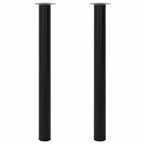 2x Patas de mesa telescópicas negro 710 mm-1100 mm