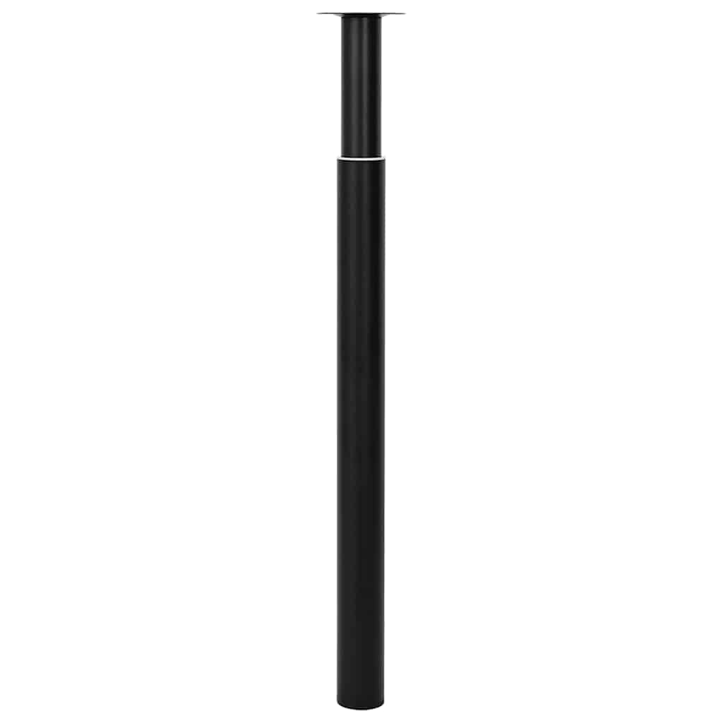 2x Patas de mesa telescópicas negro 710 mm-1100 mm