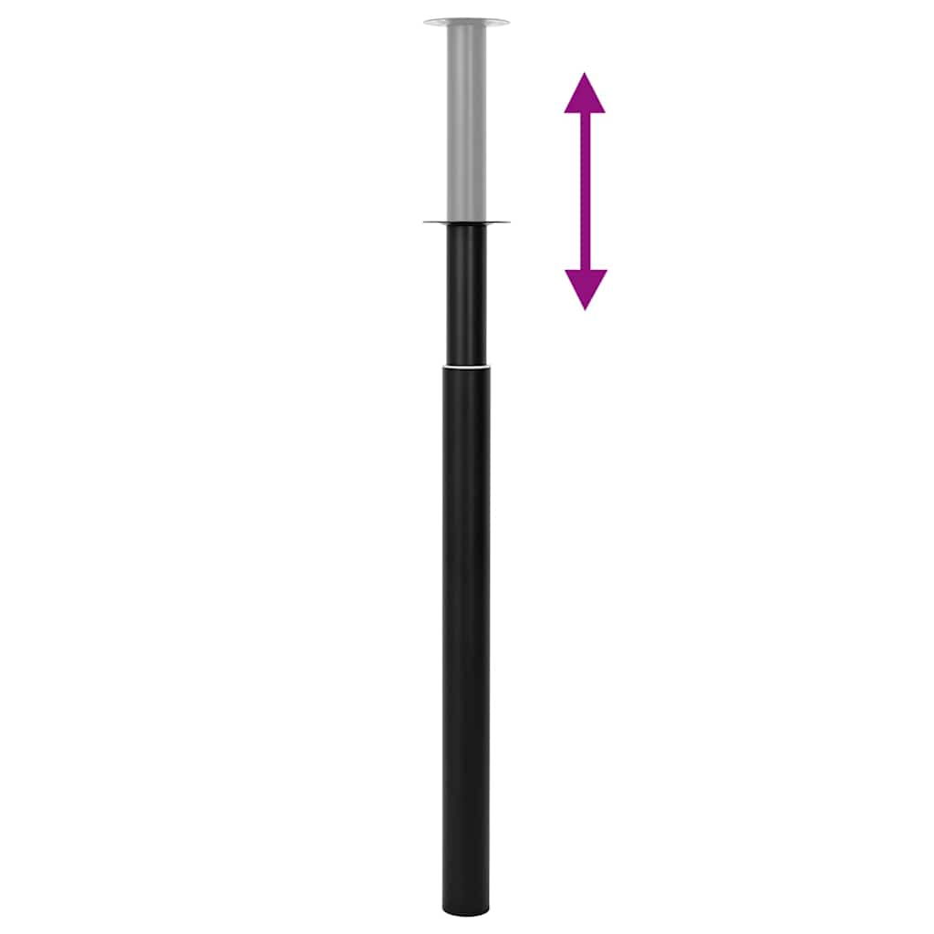 2x Patas de mesa telescópicas negro 710 mm-1100 mm