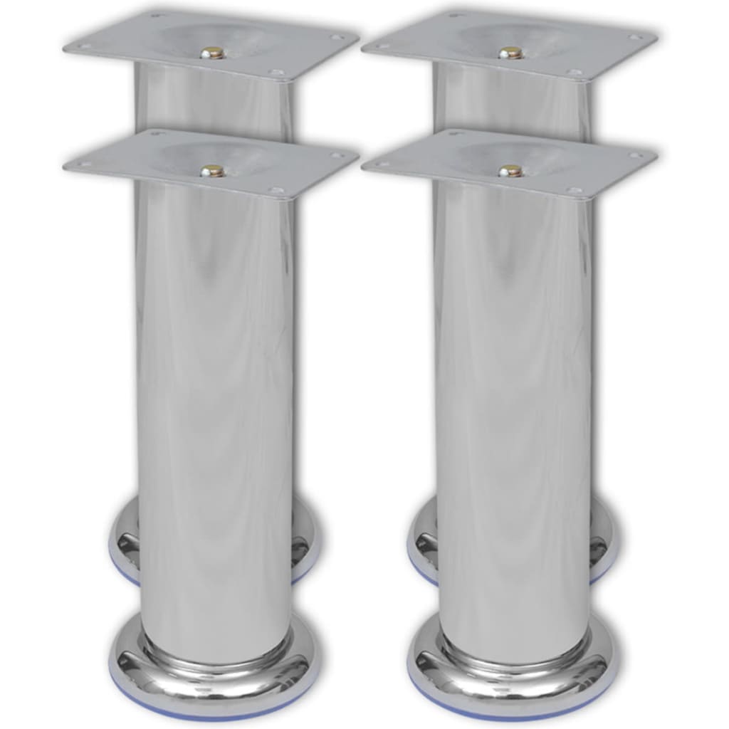 4x Patas de sofá redondas cromadas 180 mm