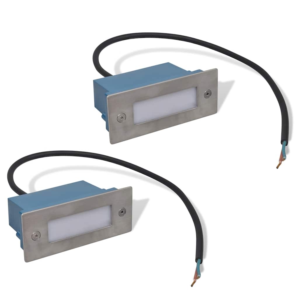Foco empotrable de escalera 2 LED 44x111x56 mm