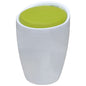 Banco de couro sintético branco e verde