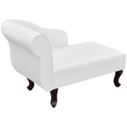Diván de cuero sintético blanco