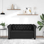 Sofá Chesterfield de 2 plazas cuero sintético blanco