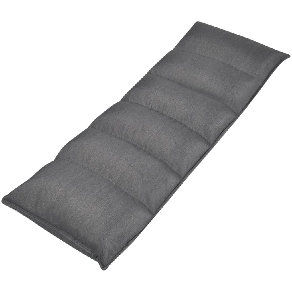 Tumbona de suelo plegable de tela gris