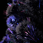 Árbol de Navidad preiluminado con soporte y LED fibra óptica 150 cm