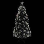 Árbol de Navidad preiluminado con soporte y LED fibra óptica 210 cm
